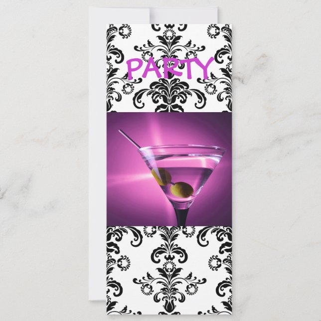 invitation de la fête des martinis mauves (Devant)