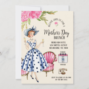 Invitation de la Fête des Mères - Lady Holding Cha