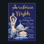 Invitation de la fête des nuits arabes<br><div class="desc">Des invitations à la fête d'anniversaire de nuits arabes avec de belles illustrations bleu et or sur un arrière - plan bleu royal. Cette magnifique fête d'anniversaire et invitation à l'événement Arabian Night est facilement customisée pour votre événement en ajoutant simplement vos détails. Vous pouvez également modifier la couleur de...</div>