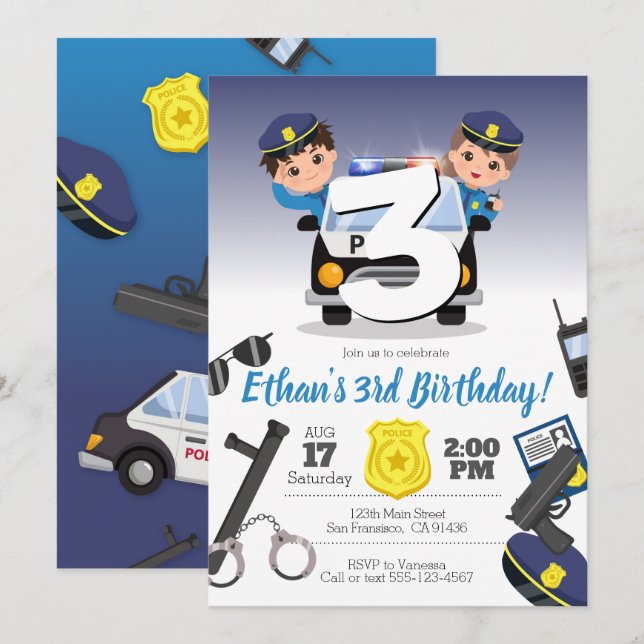 Invitation de la fête des pompiers (Devant / Derrière)