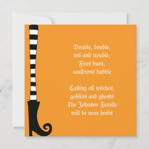 Invitation de la fête des sorcières d'Halloween