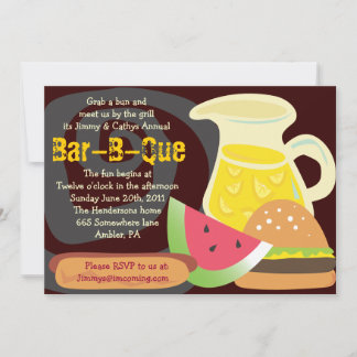 Invitation de la fête d'été Bar-B-Que