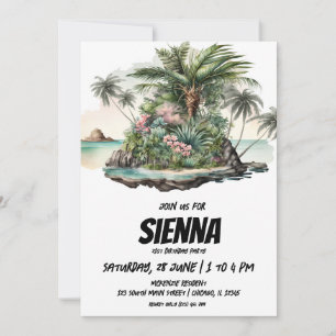 Invitation de la fête d'été de plage