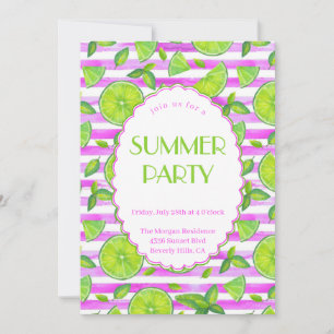 Invitation de la fête d'été moderne Lemons