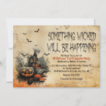 Invitation de la fête d'Halloween