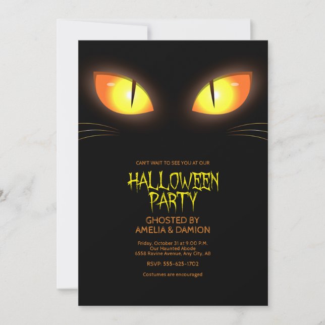 Invitation de la fête d'Halloween (Devant)