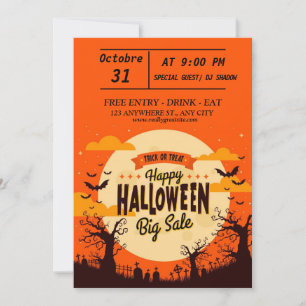 Invitation de la fête d'Halloween