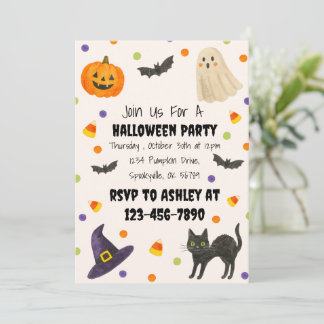 Invitation de la fête d'Halloween