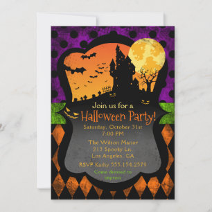 Invitation de la fête d'Halloween