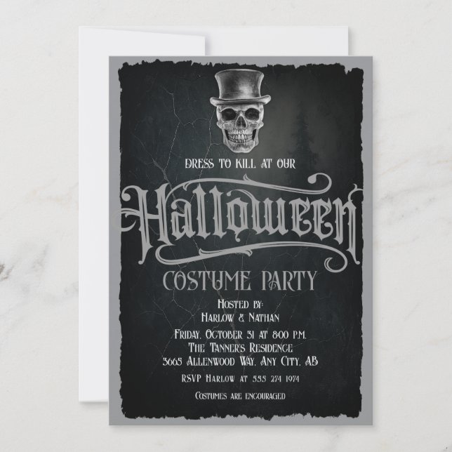 Invitation de la fête d'Halloween (Devant)