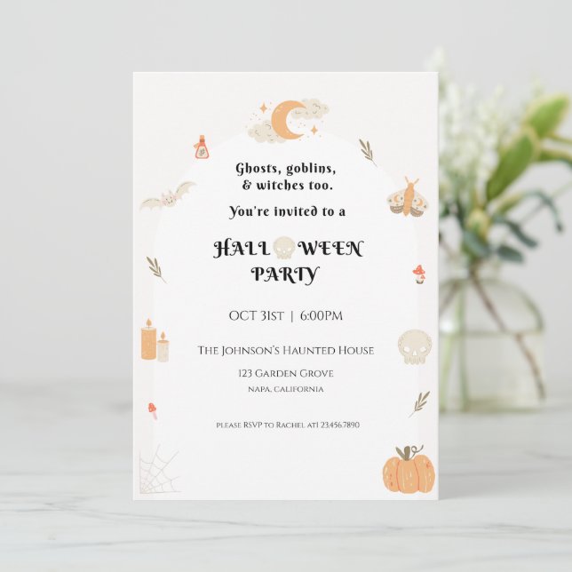 Invitation de la fête d'Halloween (Debout devant)