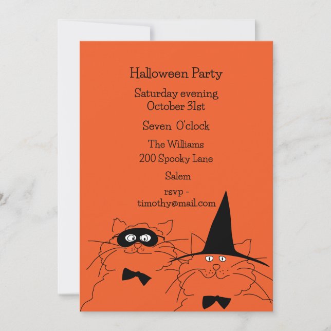 Invitation de la fête d'Halloween (Devant)
