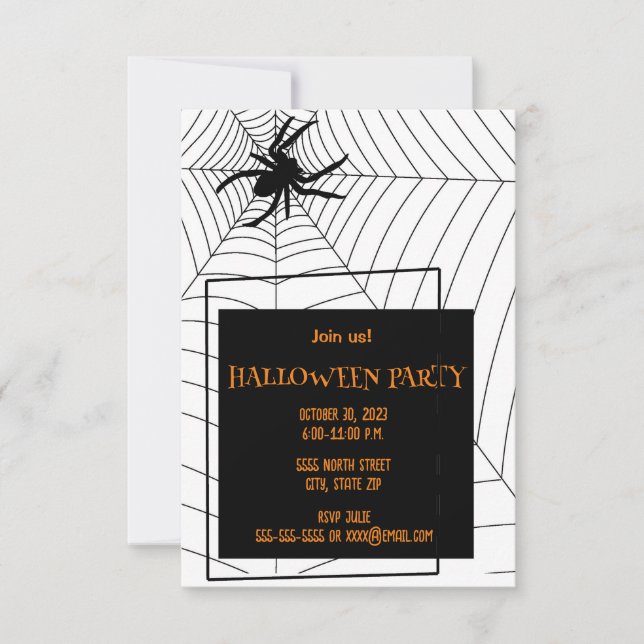 Invitation de la fête d'Halloween (Devant)
