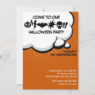 Invitation de la fête d'Halloween
