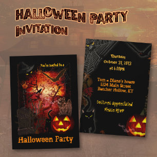 Invitation de la fête d'Halloween