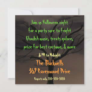 Invitation de la fête d'Halloween