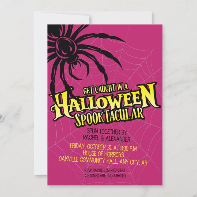 Invitation de la fête d'Halloween (Devant)