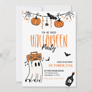 Invitation de la fête d'Halloween
