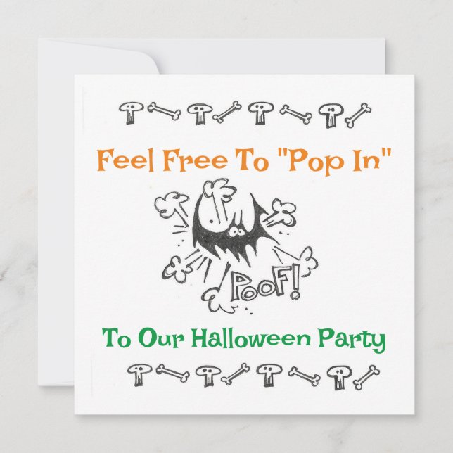 Invitation de la fête d'Halloween (Devant)