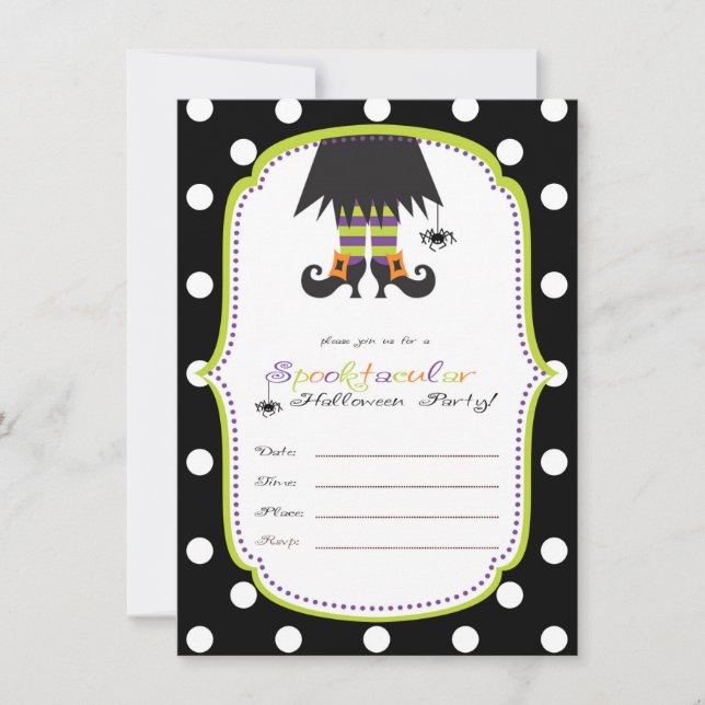 Invitation de la fête d'Halloween (Devant)