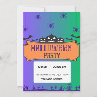 Invitation de la fête d'Halloween