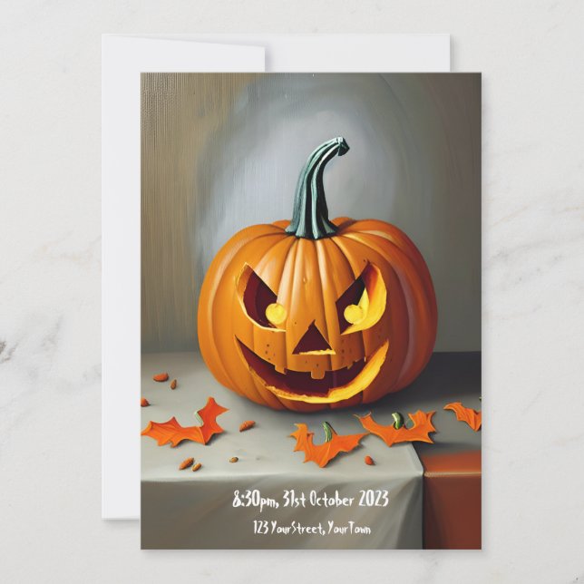 Invitation de la fête d'Halloween (Devant)