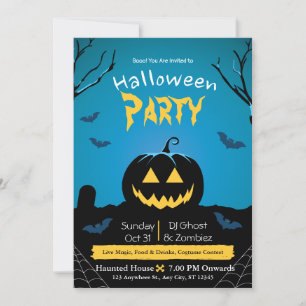 Invitation de la fête d'Halloween