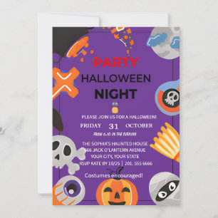 Invitation de la fête d'Halloween