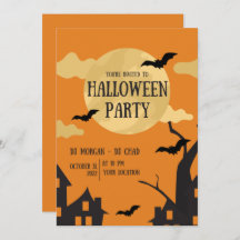 Invitation de la fête d'Halloween