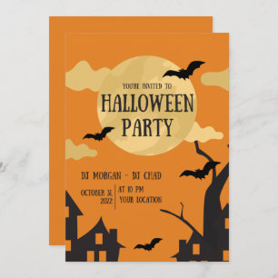 Invitation de la fête d'Halloween