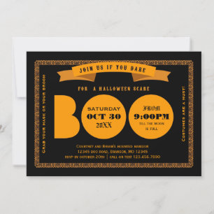 Invitation de la fête d'Halloween Boo