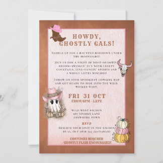 Invitation de la fête d'Halloween Cowgirl