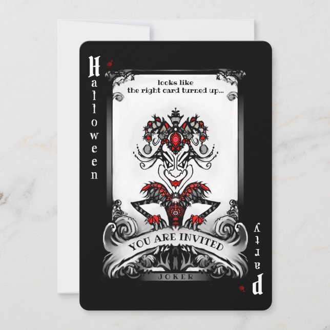 Invitation de la fête d'Halloween de la carte Joke (Devant)