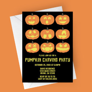 Invitation de la fête d'Halloween de la sculpture 
