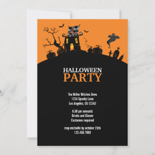 Invitation de la fête d'Halloween de Spook Hill