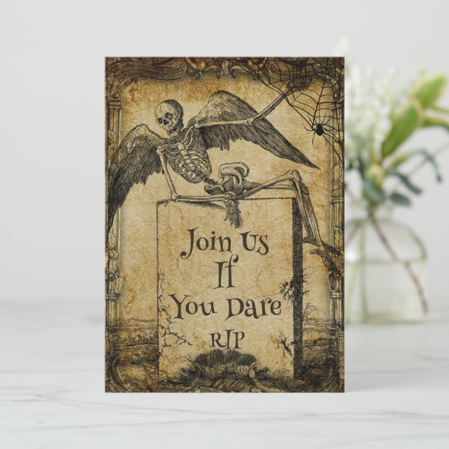 Invitation de la fête d'Halloween Déplaisante RIP (Debout devant)