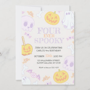 Invitation de la fête d'Halloween du 4e anniversai