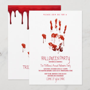 Invitation de la fête d'Halloween du sang