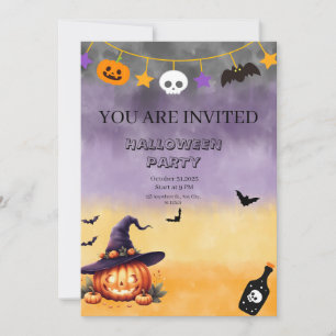 Invitation de la fête d'Halloween éffrayante