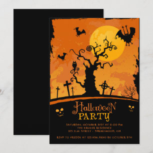 Invitation de la fête d'Halloween éffrayante