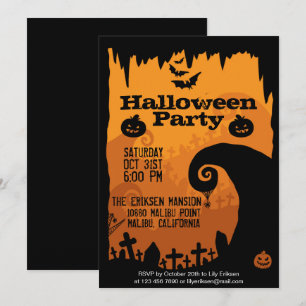 Invitation de la fête d'Halloween éffrayante