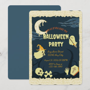 Invitation de la fête d'Halloween éffrayante