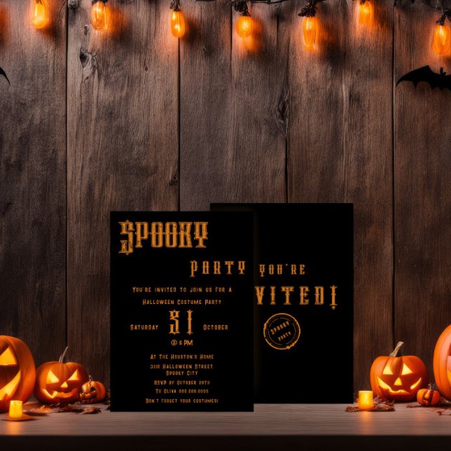 Invitation de la fête d'Halloween éffrayante (Créateur téléchargé)
