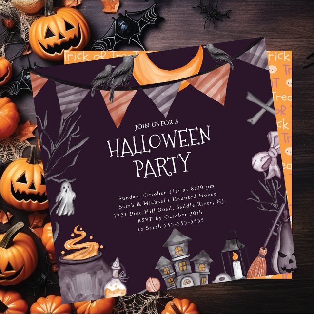 Invitation de la fête d'Halloween éffrayante (Créateur téléchargé)