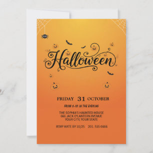 Invitation de la fête d'Halloween éffrayante
