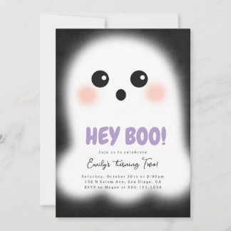 Invitation de la fête d'Halloween Ghost Cute