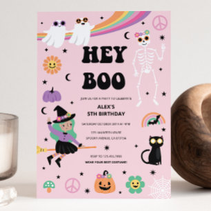Invitation de la fête d'Halloween Hippie