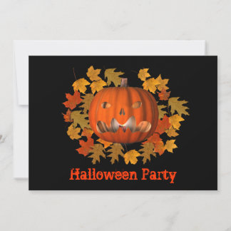 Invitation de la fête d'Halloween Jack-o'-lantern 