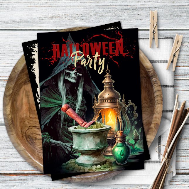 Invitation de la fête d'Halloween mystique de l'ho (Créateur téléchargé)