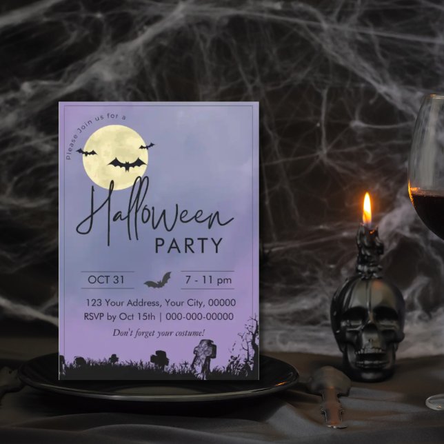 Invitation de la fête d'Halloween, nuit Éffrayante (Créateur téléchargé)